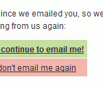 Example of an easy unsubscribe