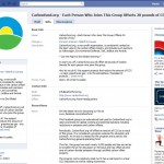 Example of a group page on facebook