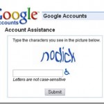 'no dick' google captcha