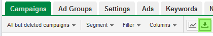 AdWords report button